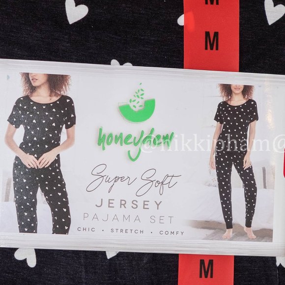 Honeydew Intimates women super soft jersey Pajama set in black - Picture 2 of 4